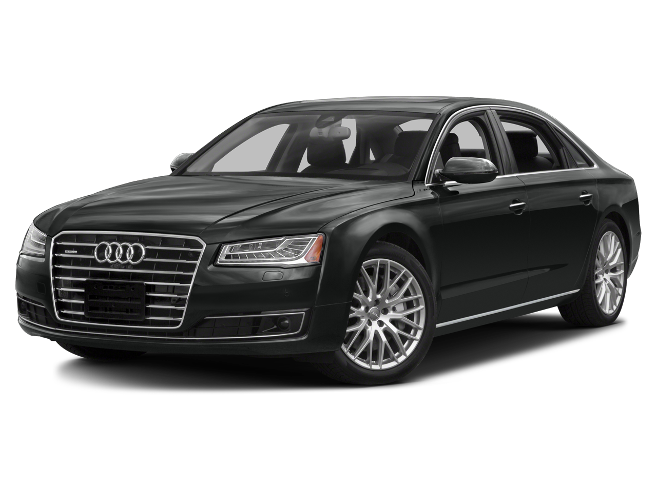 2015 Audi A8 L L 4.0T in Black — front three-quarter view