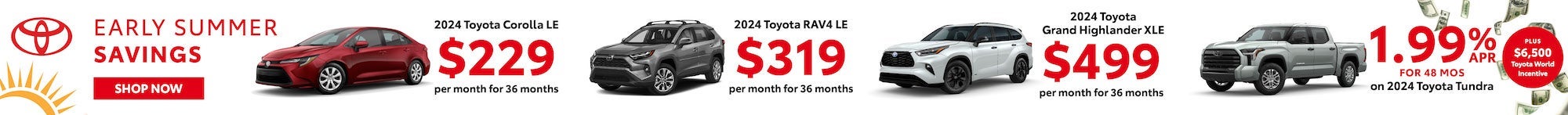 Toyota World of Lakewood April 24 Lease Banner Desktop